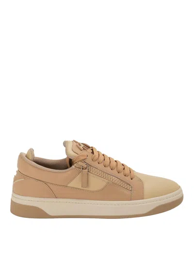 Giuseppe Zanotti Logo Sneakers In Beige