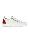 Giuseppe Zanotti Frankie Low-top Leather Sneakers In White