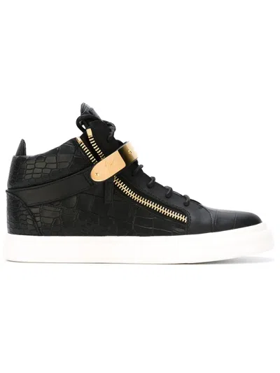 Giuseppe Zanotti 'london' Mid-top Sneakers In Black