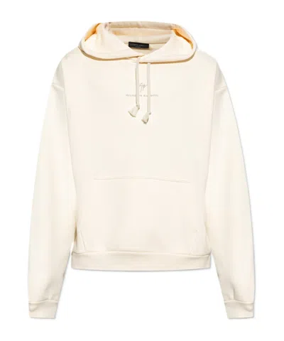 GIUSEPPE ZANOTTI GIUSEPPE ZANOTTI LOGO EMBROIDERED DRAWSTRING HOODIE
