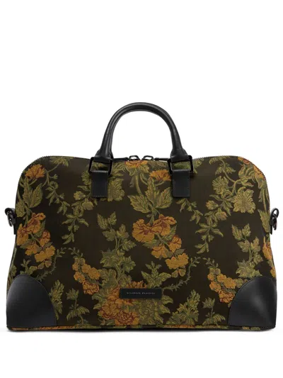 Giuseppe Zanotti Lucky Floral-print Holdall In Black
