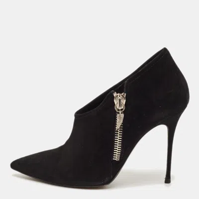 Pre-owned Giuseppe Zanotti Lucrezia Size 38.5 Black Suede Booties