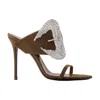 Giuseppe Zanotti Ludhovica 105 Sandals - Leather - Brown In Brown