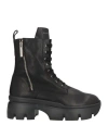 Giuseppe Zanotti Man Ankle Boots Black Size 11 Calfskin In Black