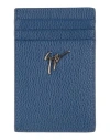 Giuseppe Zanotti Man Cardholder Blue Size - Leather In Blue