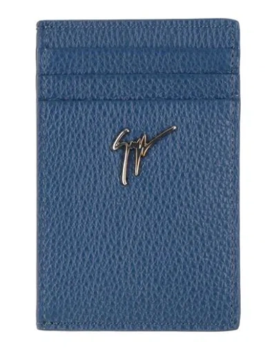 Giuseppe Zanotti Man Cardholder Blue Size - Leather