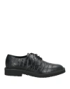 Giuseppe Zanotti Man Lace-up Shoes Black Size 9 Leather In Black