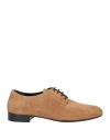 Giuseppe Zanotti Man Lace-up Shoes Camel Size 8 Leather In Beige