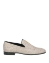 Giuseppe Zanotti Man Loafers Beige Size 14 Textile Fibers In Beige