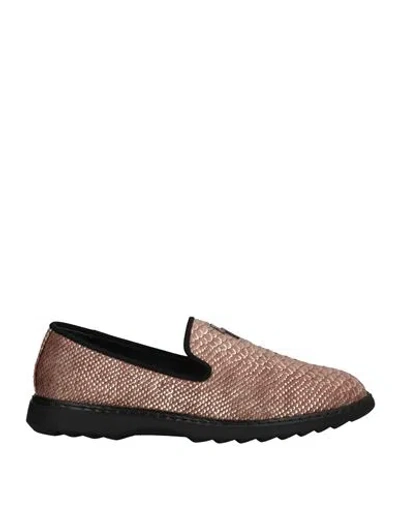 Giuseppe Zanotti Man Loafers Blush Size 14 Soft Leather In Pink