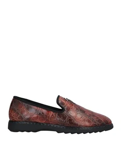 Giuseppe Zanotti Man Loafers Brown Size 14 Soft Leather