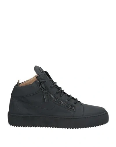 Giuseppe Zanotti Man Sneakers Black Size 7 Leather