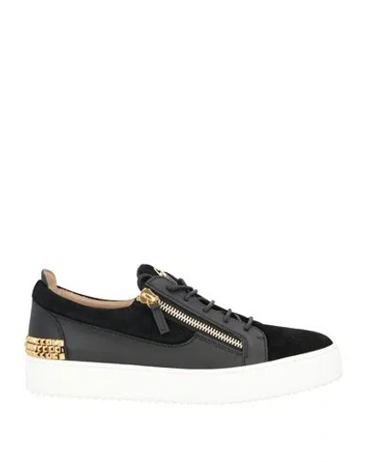 Giuseppe Zanotti Man Sneakers Black Size 9.5 Soft Leather