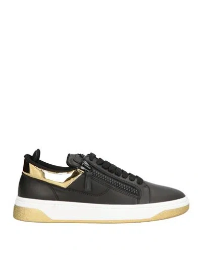 Giuseppe Zanotti Man Sneakers Black Size 9 Leather
