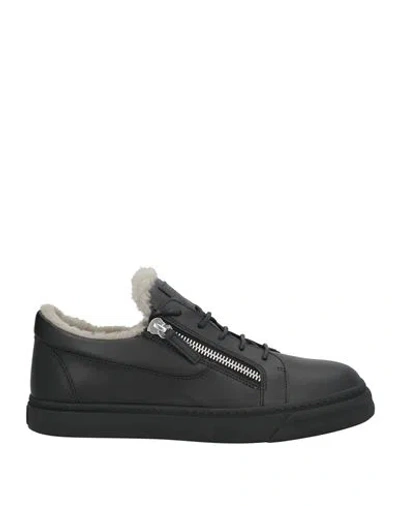 Giuseppe Zanotti Man Sneakers Black Size 9 Leather