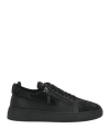 Giuseppe Zanotti Man Sneakers Black Size 9 Leather In Black