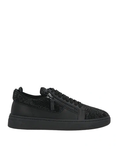 Giuseppe Zanotti Man Sneakers Black Size 9 Leather