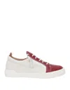 Giuseppe Zanotti Man Sneakers Tan Size 9 Soft Leather In Red