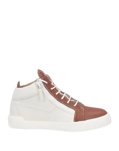 Giuseppe Zanotti Man Sneakers Brown Size 14 Soft Leather