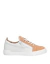Giuseppe Zanotti Man Sneakers Camel Size 14 Soft Leather In Beige