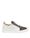 Giuseppe Zanotti Man Sneakers Lead Size 7 Soft Leather In Brown