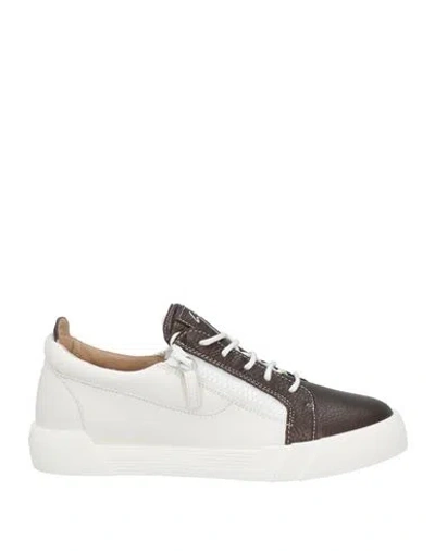 GIUSEPPE ZANOTTI GIUSEPPE ZANOTTI MAN SNEAKERS DARK BROWN SIZE 6 SOFT LEATHER