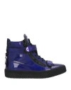 Giuseppe Zanotti Men's Metropolis Metallic Double-zip High-top Sneakers In Purple