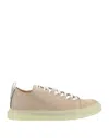 Giuseppe Zanotti Frankie Low-top Leather Sneakers In Beige