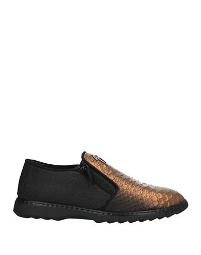 Giuseppe Zanotti Man Sneakers Gold Size 14 Soft Leather
