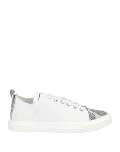 Giuseppe Zanotti Man Sneakers Grey Size 8 Soft Leather, Textile Fibers