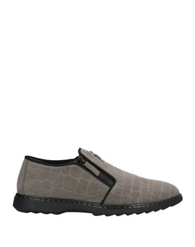 Giuseppe Zanotti Man Sneakers Grey Size 14 Soft Leather