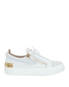 Giuseppe Zanotti Man Sneakers Light Grey Size 12 Soft Leather In Grey