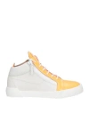 Giuseppe Zanotti Man Sneakers Mandarin Size 14 Soft Leather In Mandarin