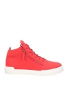 Giuseppe Zanotti Man Sneakers Red Size 9 Textile Fibers