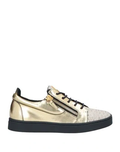 Giuseppe Zanotti Man Sneakers Sand Size 14 Soft Leather In Beige
