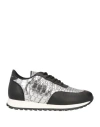 Giuseppe Zanotti Man Sneakers Silver Size 14 Soft Leather In Silver