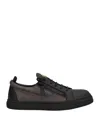 Giuseppe Zanotti Man Sneakers Taupe Size 7 Soft Leather In Grey