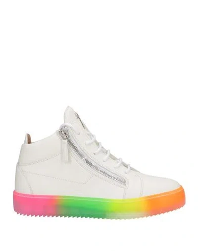 Giuseppe Zanotti Man Sneakers White Size 12 Soft Leather