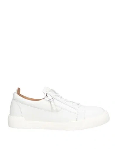 Giuseppe Zanotti Man Sneakers White Size 7 Leather