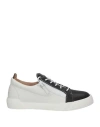 Giuseppe Zanotti Man Sneakers White Size 7 Soft Leather In White