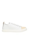 Giuseppe Zanotti Man Sneakers White Size 8 Soft Leather, Textile Fibers In White
