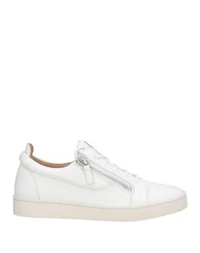 Giuseppe Zanotti Man Sneakers White Size 9 Leather