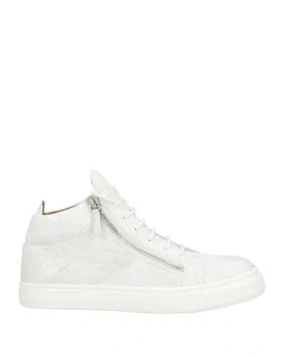Giuseppe Zanotti Man Sneakers White Size 9 Leather