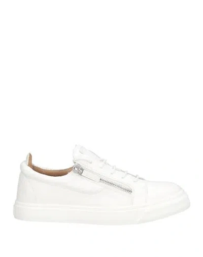 Giuseppe Zanotti Man Sneakers White Size 9 Leather