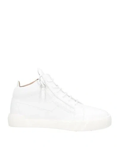 Giuseppe Zanotti Man Sneakers White Size 9 Textile Fibers