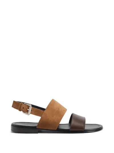Giuseppe Zanotti Maratea Sandalen Mit Doppelband In Brown