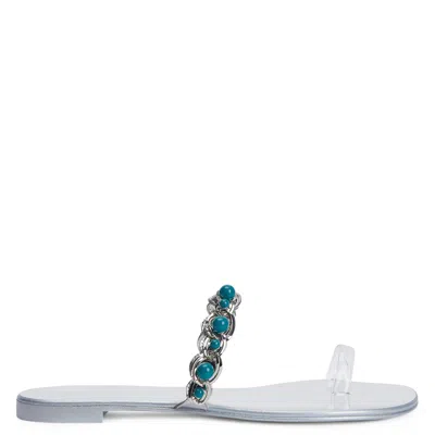 Giuseppe Zanotti Crystal-strap Sandals In Blue