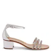 Giuseppe Zanotti Martha 40mm Metallic-effect Sandals In White