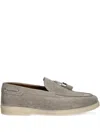 Giuseppe Zanotti Maui Suede Loafers In Gray