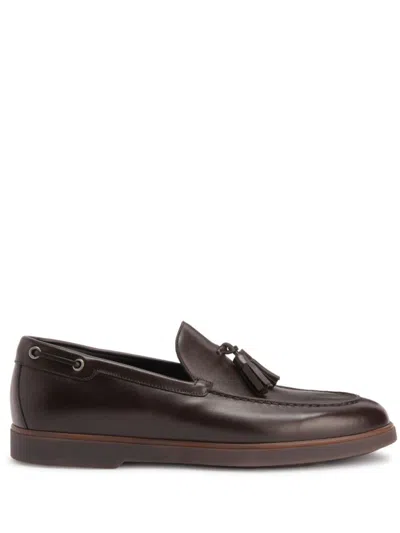 Giuseppe Zanotti Maxvel Tassel-detail Leather Loafers In Brown